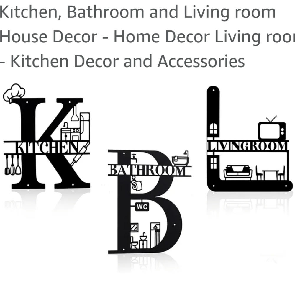 3Pcs Metal Wall Decor - Picture 2 of 7